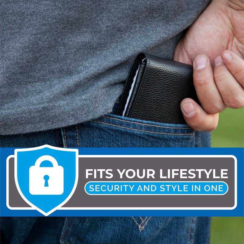 RFID SECURE RFID Blocking Stylish Genuine Leather Wallet for Men - Excellent as Travel Bifold - Credit Card Protector - Image 5